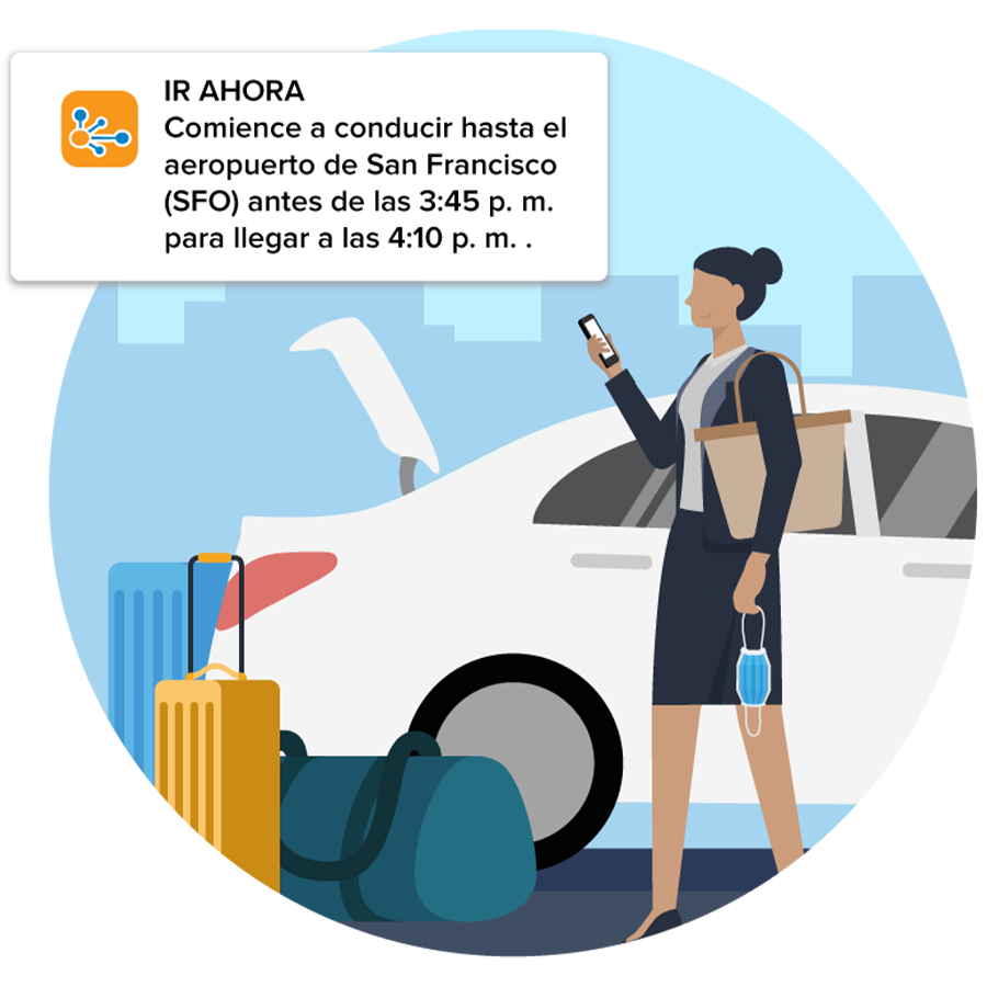 woman using TripIt pro go now