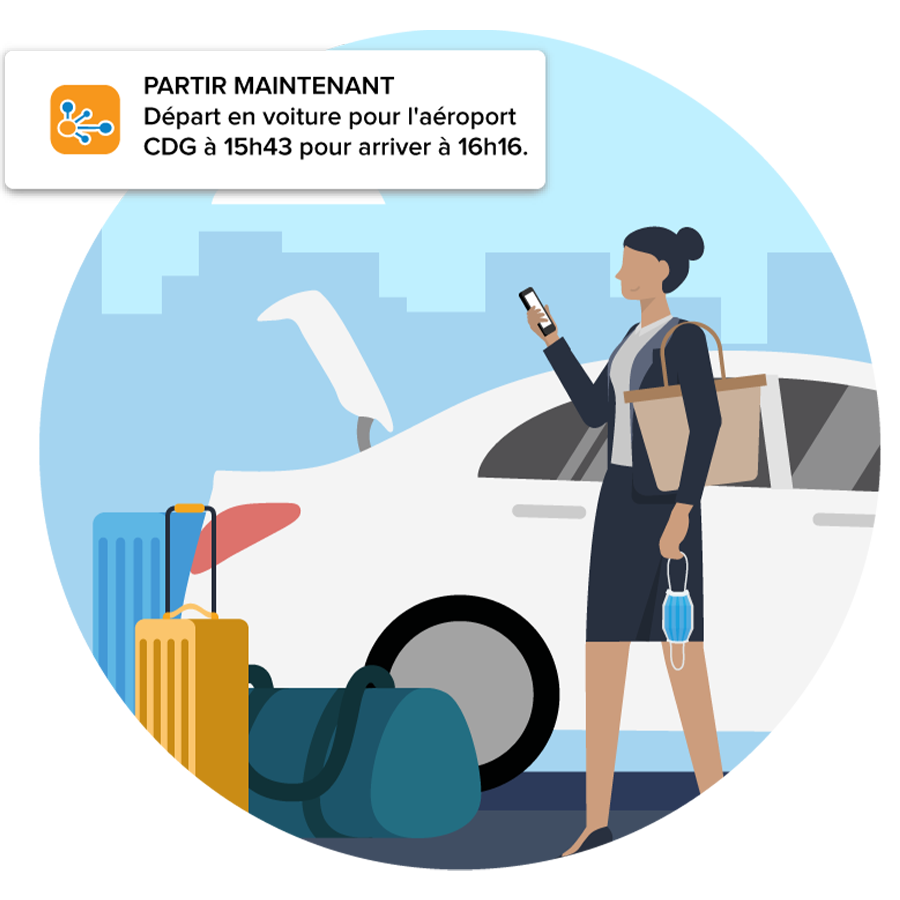 woman using TripIt pro go now