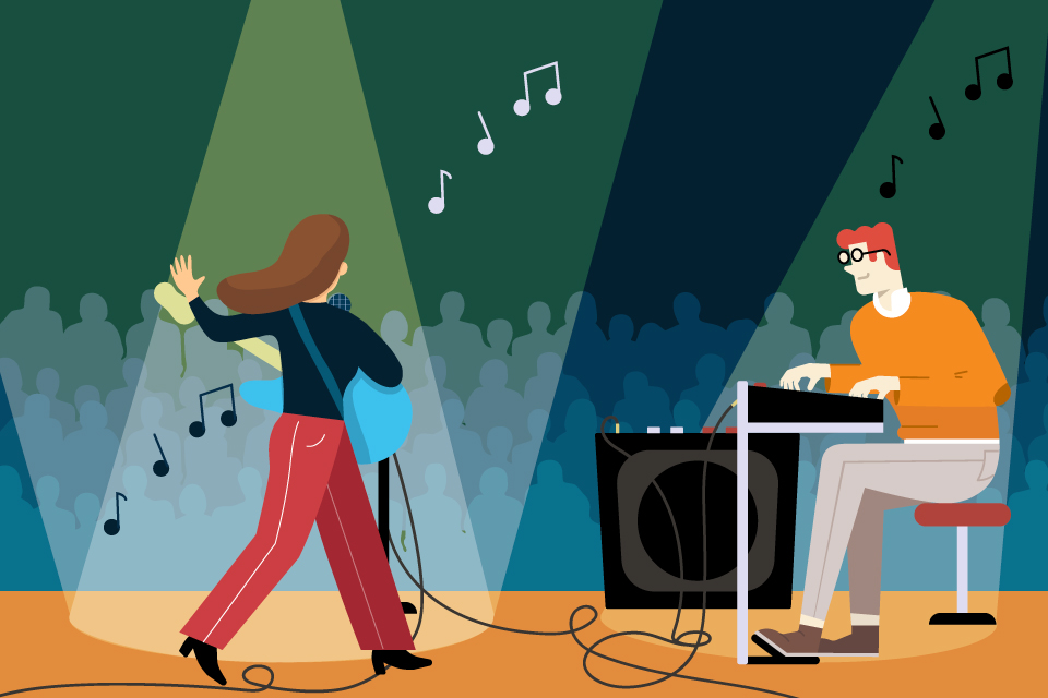 illustration of live music performance