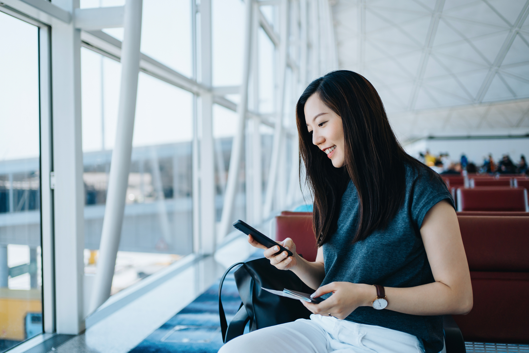 image of person at airport