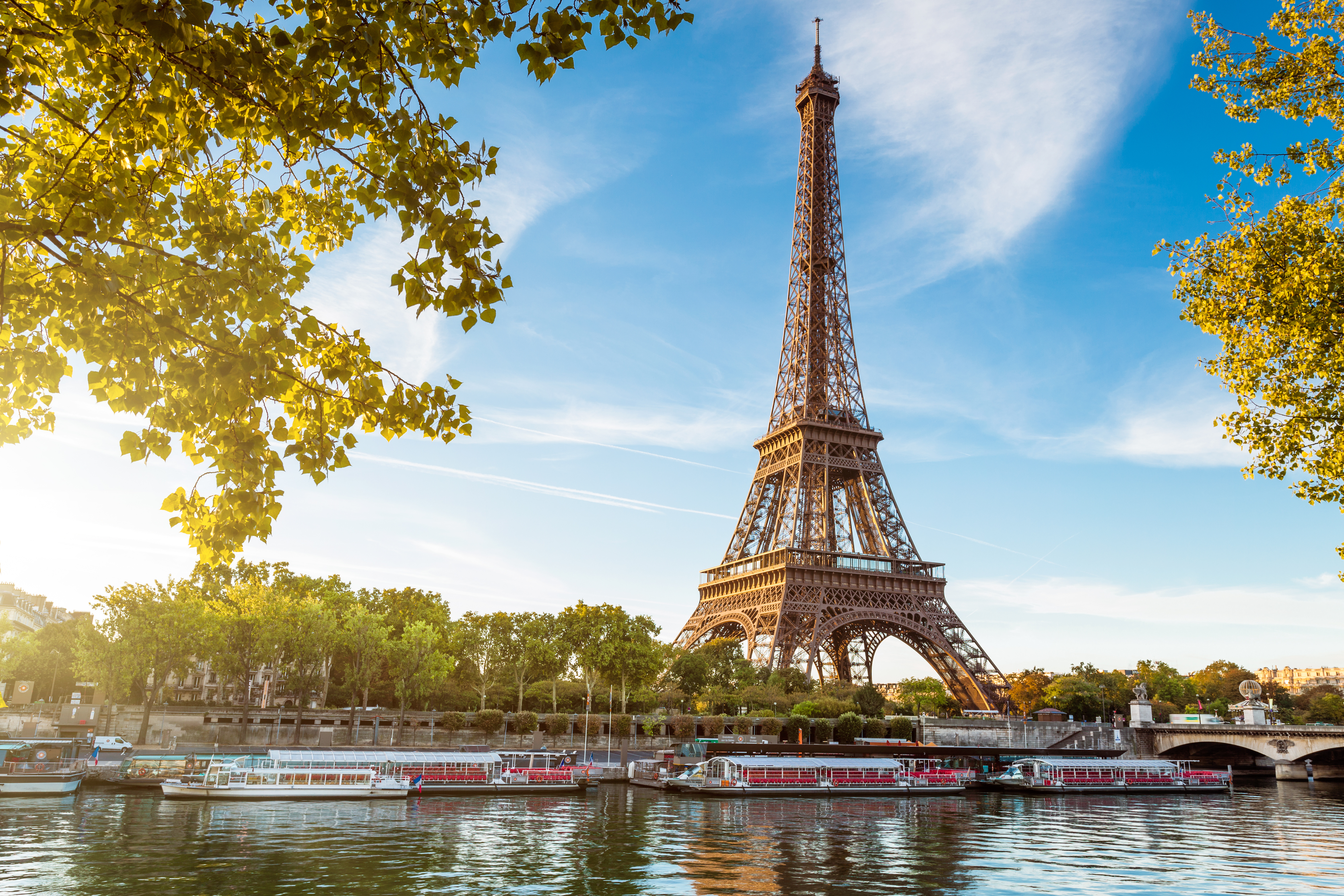 view to Eiffel Tower over the River Seine