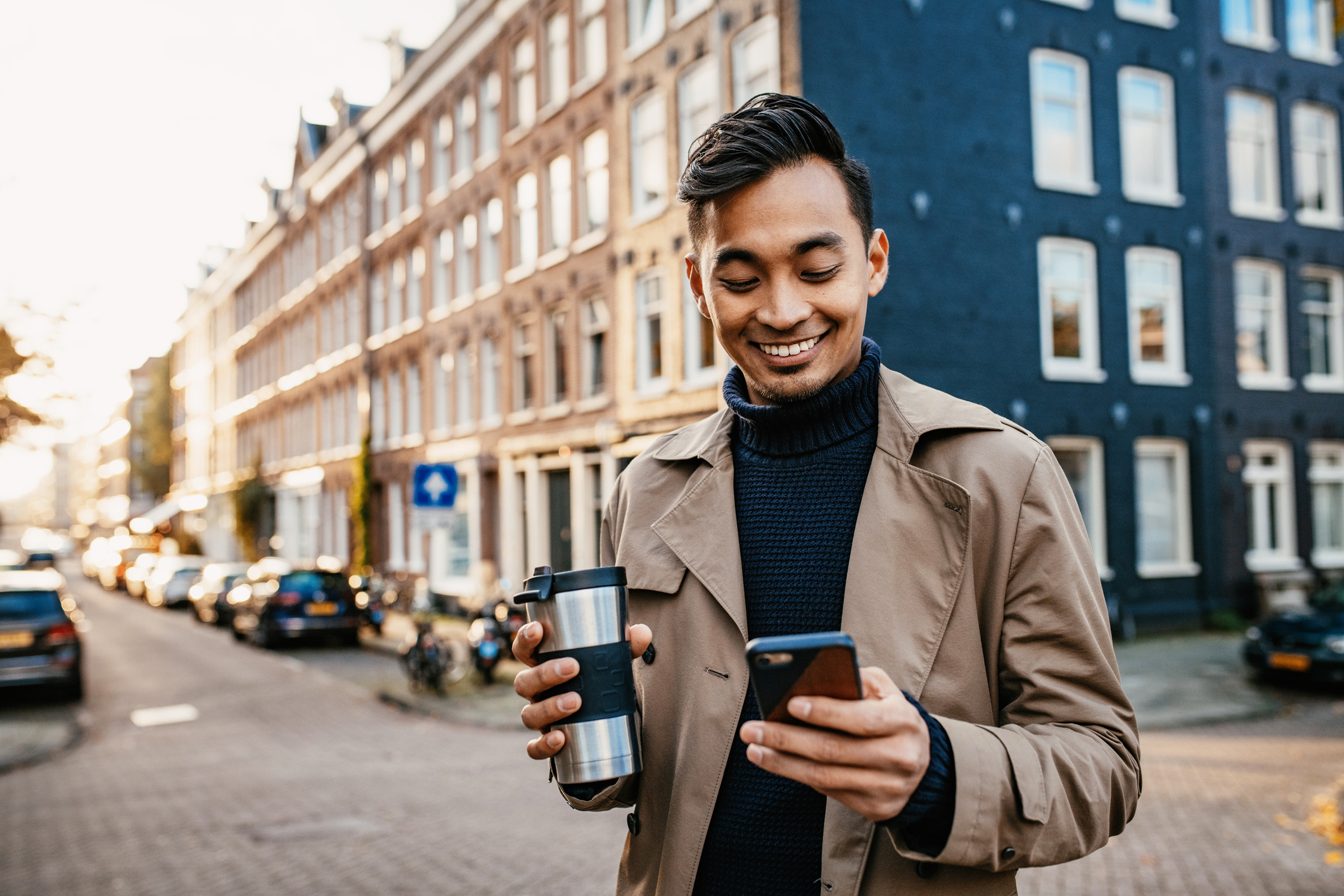 image of person looking at phone