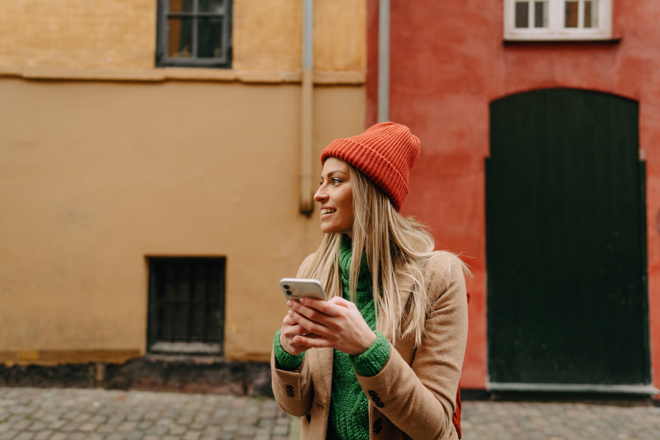 person exploring new city