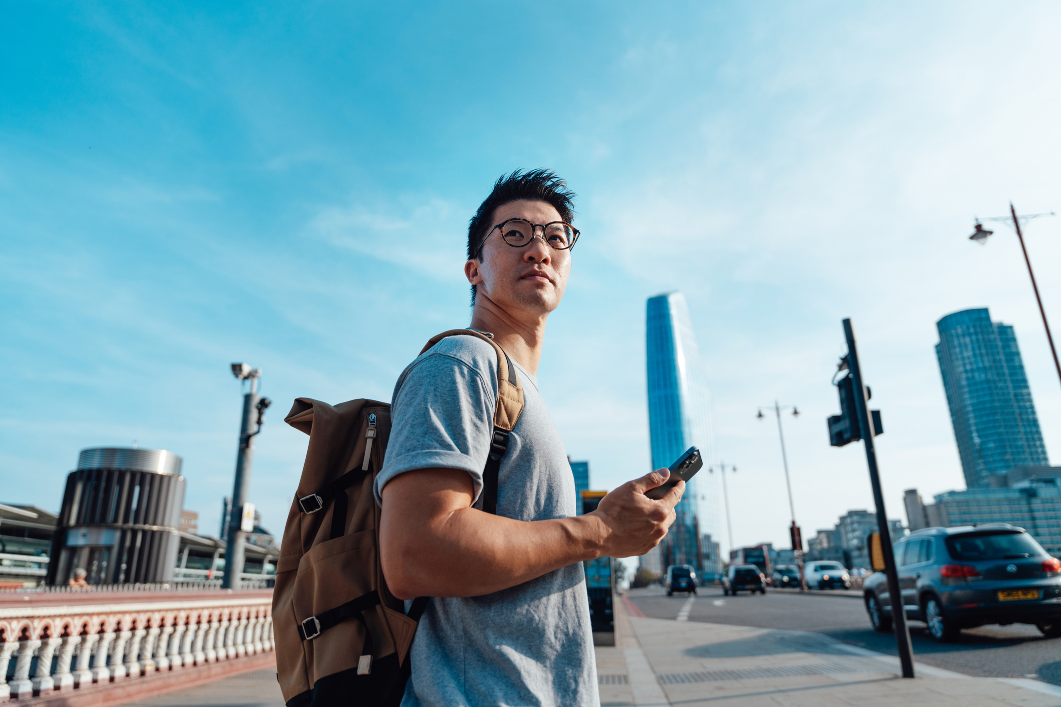 person in new city