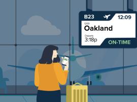 illustration of person at airport 