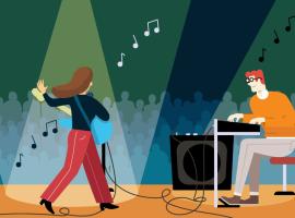illustration of live music performance