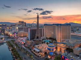 Las Vegas skyline at sunset