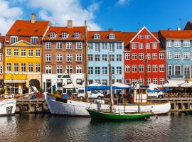 View of colorful buildings from the water