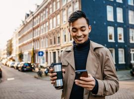 image of person looking at phone