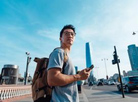 person in new city